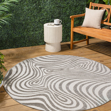 Maribo Abstract Groovy Striped Area Rug